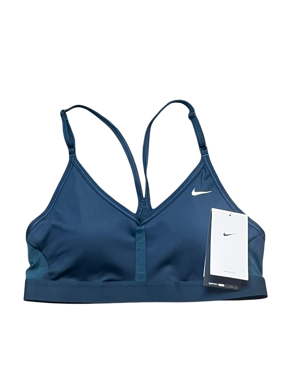 Nike Indy Womens Medium Light-Support Padded V-Neck Sports Bra Armory Navy